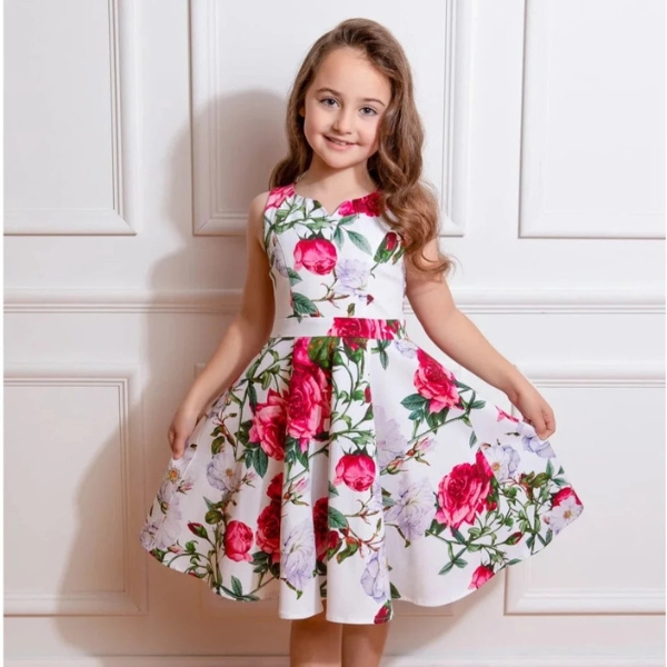 Floral Print Dress for Girls